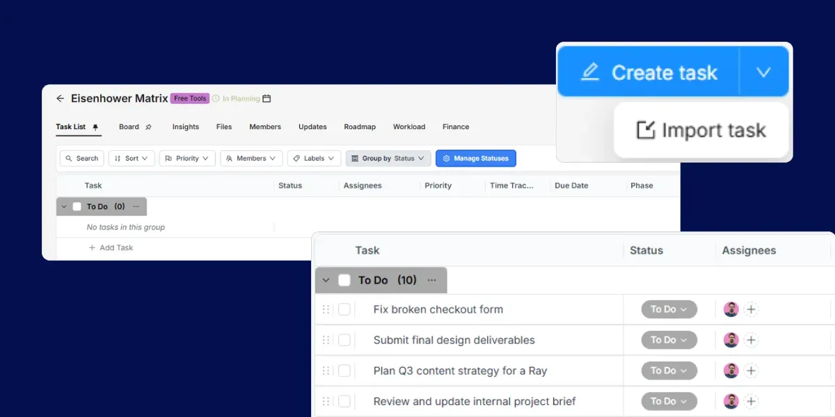 Adicionar todas as tarefas primeiro antes de priorizar na visualizacao de lista de tarefas do Worklenz